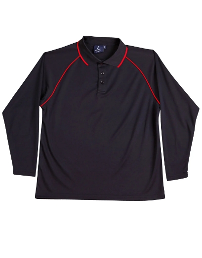 Picture of Winning Spirit, Mens Cooldry Raglan L/S Polo